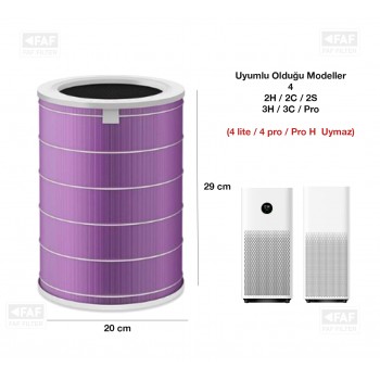 Xiaomi Mi Air Purifier Antibakteriyel Hepa Filtre EKO Filtre Rfid Etiketli 4 / 2H / 3H / 3C / 3H / 2S / PRO Uyumlu 